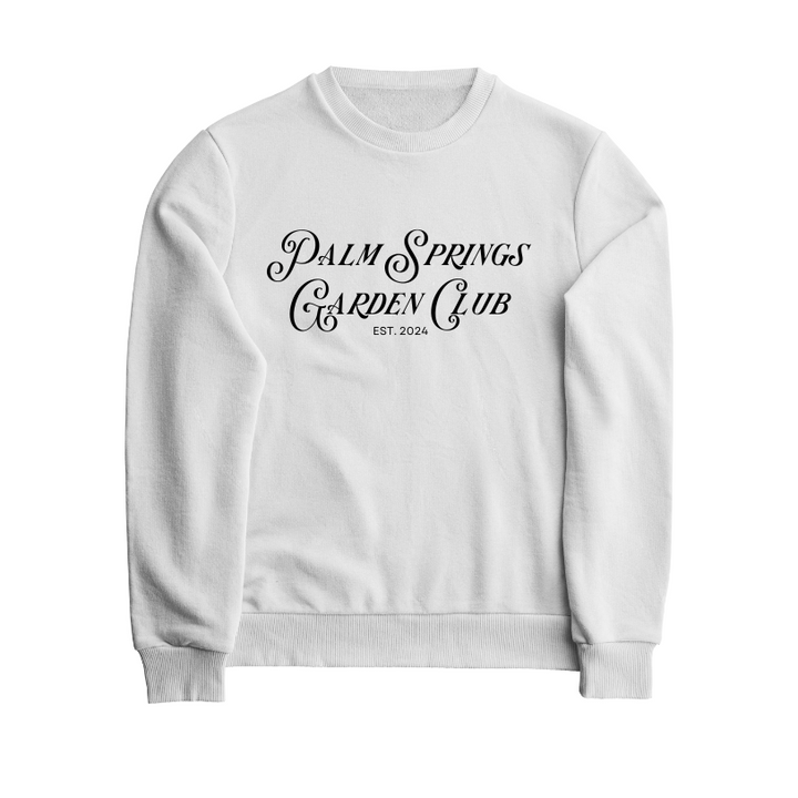 Palm Springs Garden Club White Sweatshirt