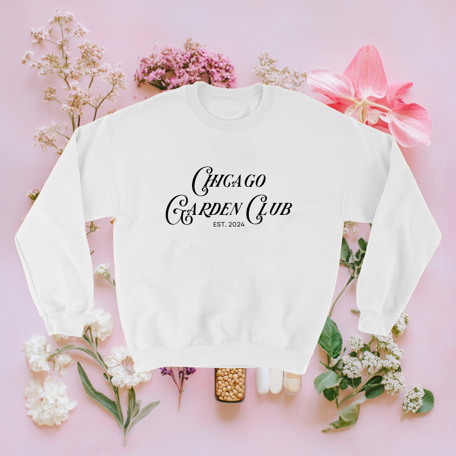 Chicago Garden Club White Sweatshirt