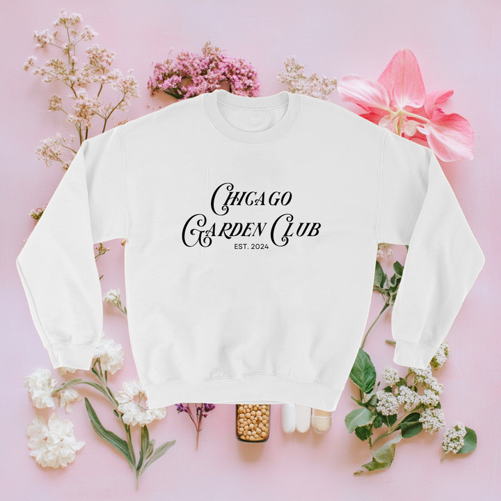 Chicago Garden Club White Sweatshirt